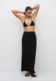 Bias Elastic Skirt - Black - Matteau